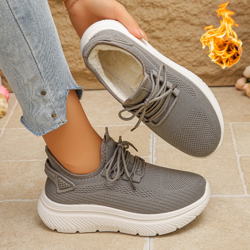 2027 Damskie buty do chodzenia – Knit Fabric Lace Up Sneakers recenzja i cena