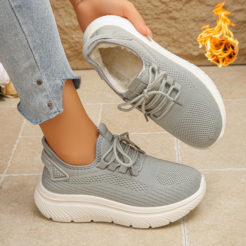 2027 Damskie buty do chodzenia – Knit Fabric Lace Up Sneakers recenzja i cena