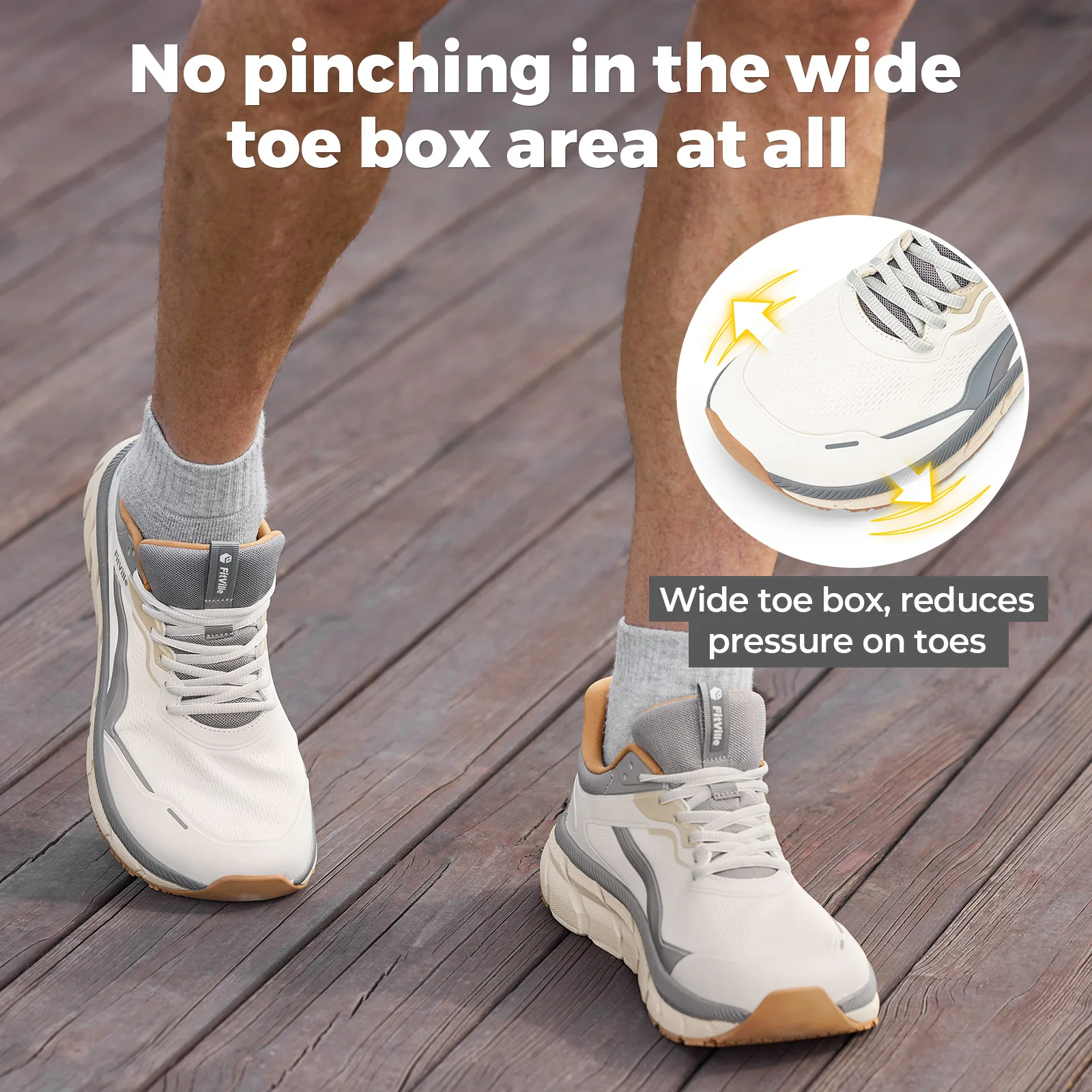 FitVille – męskie buty sportow – Wide Toe Box Running Sneakers recenzja i cena